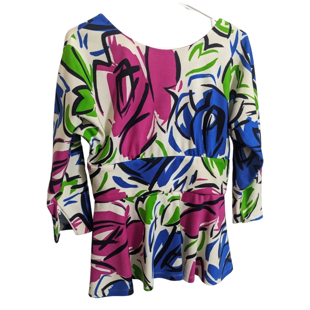 Vicky Tiel Vintage Abstract Top 4